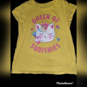 Yellow short sleeve shirt Queen of squishes